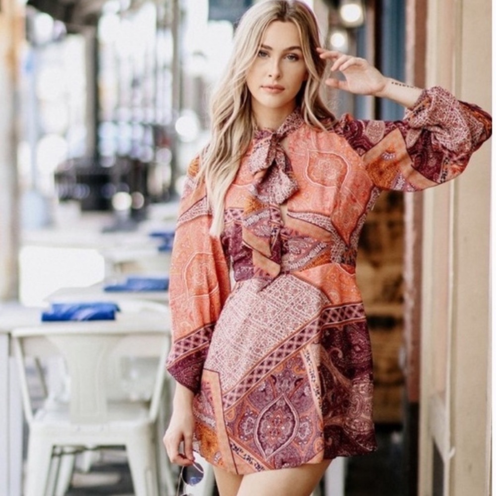 NWT Divine Heritage long sleeve mini dress size XS